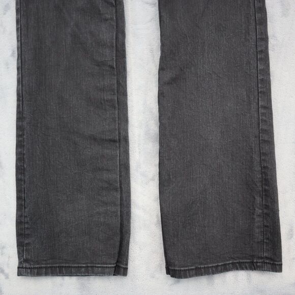 DNKY Pants Womens 6 Black Bootcut Low Rise Stretch Button Studded Denim Jeans - Picture 14 of 16